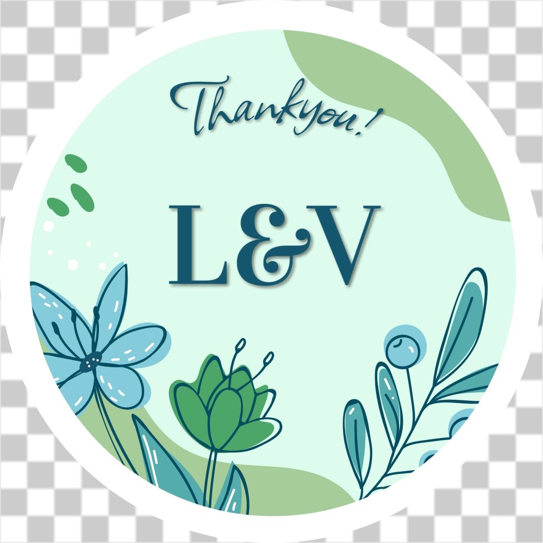 Thankyou illustrated flower