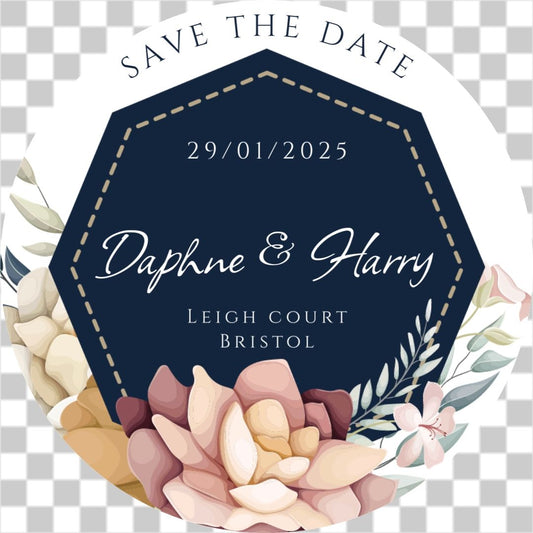 Floral illustration save the date No.2