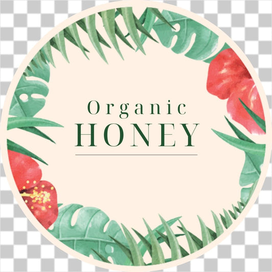 Water flower honey label