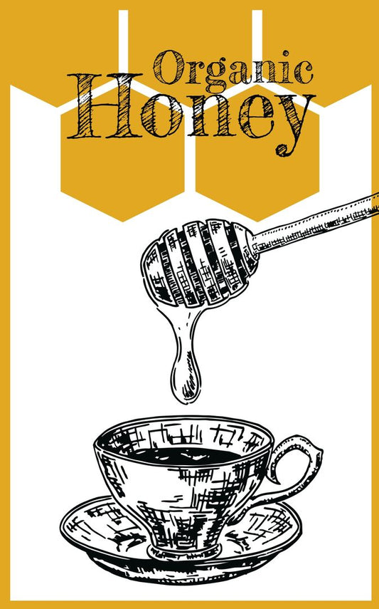 Sketched honey label