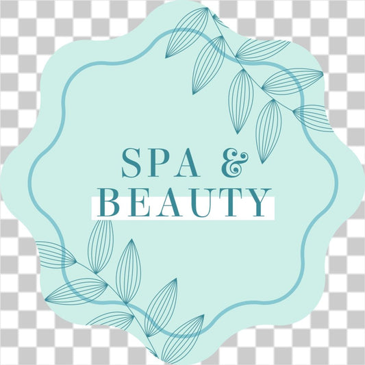 Spa and beauty flower label