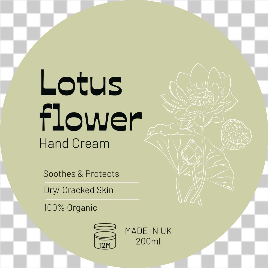 Flower line art hand cream No.2