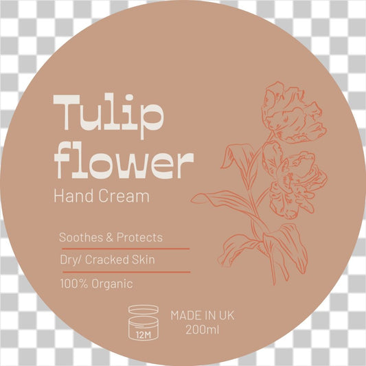 Flower line art hand cream No.3