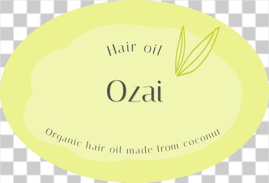 Organic hair oil label