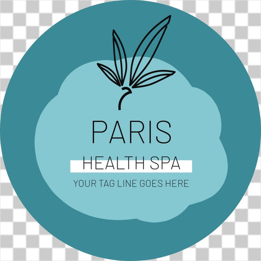 Health spa logo label