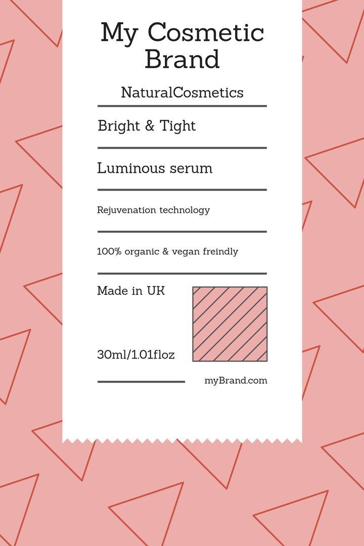 Geometric cosmetic label No.1