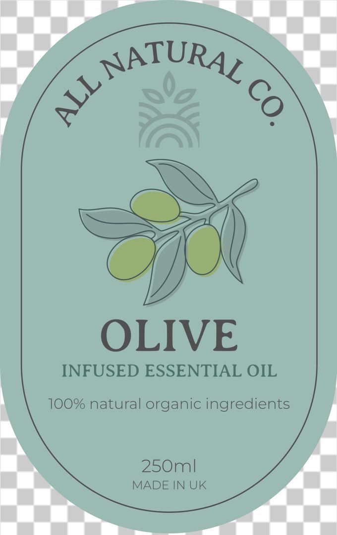 Hand drawn essential oil label No.2