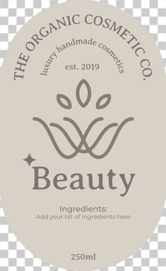 Luxury organic cosmetic label No.3