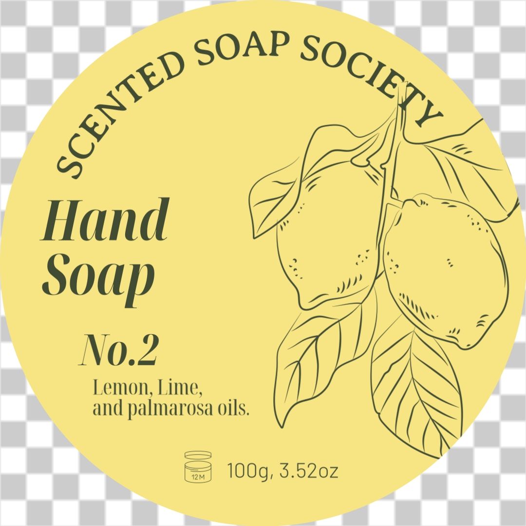 Hand drawn scented soap label No.2