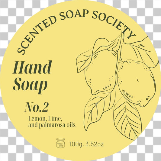 Hand drawn scented soap label No.2