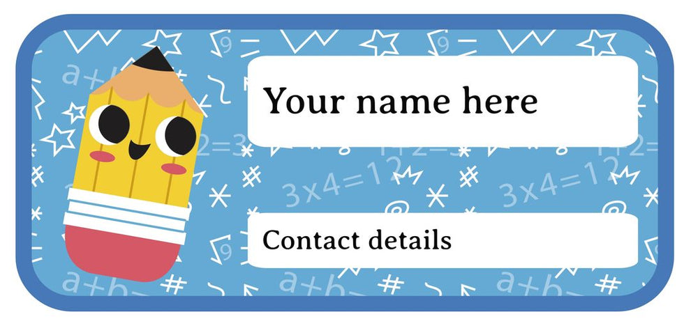 School Themed Child's Name Sticker No3 – Sticker It