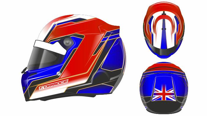 Custom motorsport design helmet
