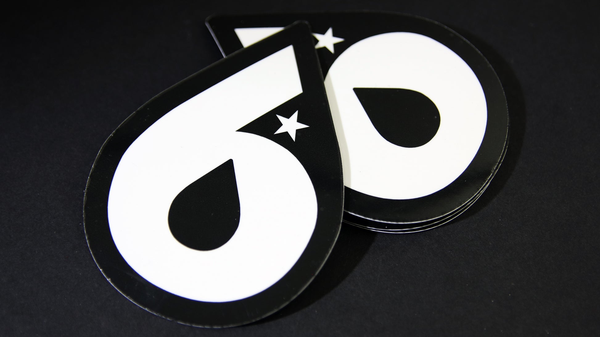 Die cut magnets with 6 stars logo design