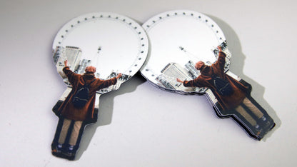 Die cut photo magnet with london eye motif