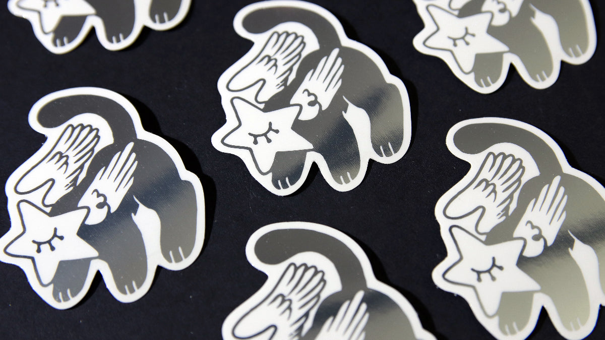 Eco-Friendly Silver Foil Stickers - UK Made - Free Shipping