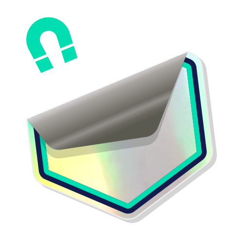 Holographic magnet product icon