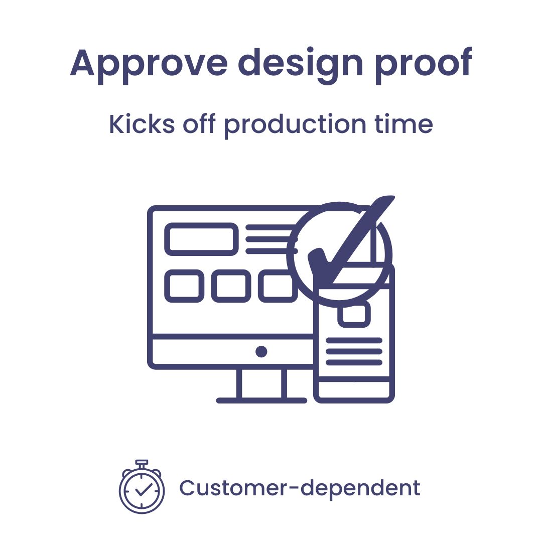 Lead time design proof icon