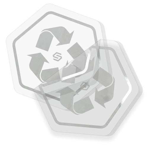 Foiled eco-silver stickers product icon