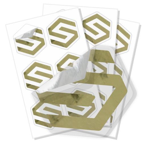 Foiled gold labels product icon