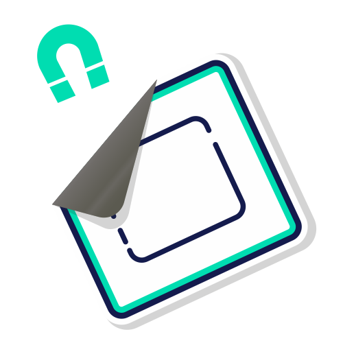 Rounded corner magnet product icon