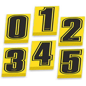 Kart race number stickers