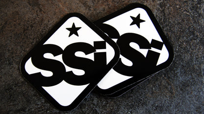 Rounded corner magnets with ssi logo