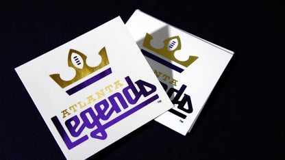 Atlanta legends mirror gold square sticker piles