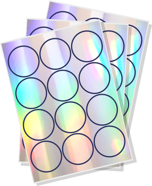 Blank labels category eco holographic icon