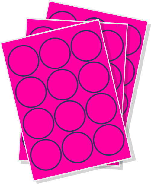 Blank labels category fluro pink icon