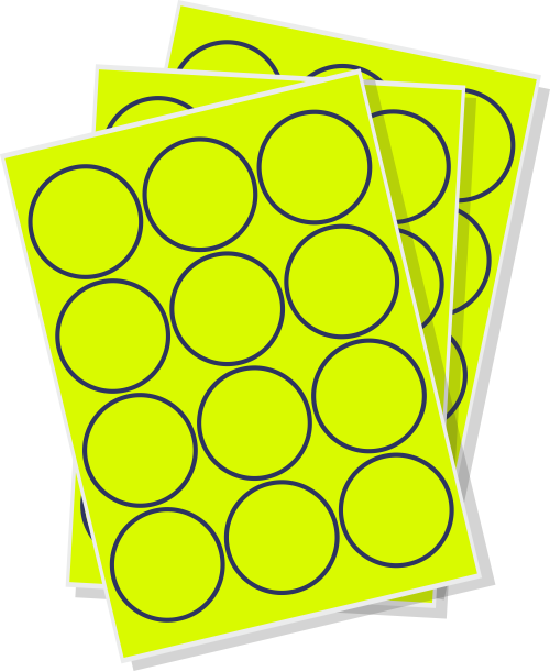 Blank labels category fluro yellow icon