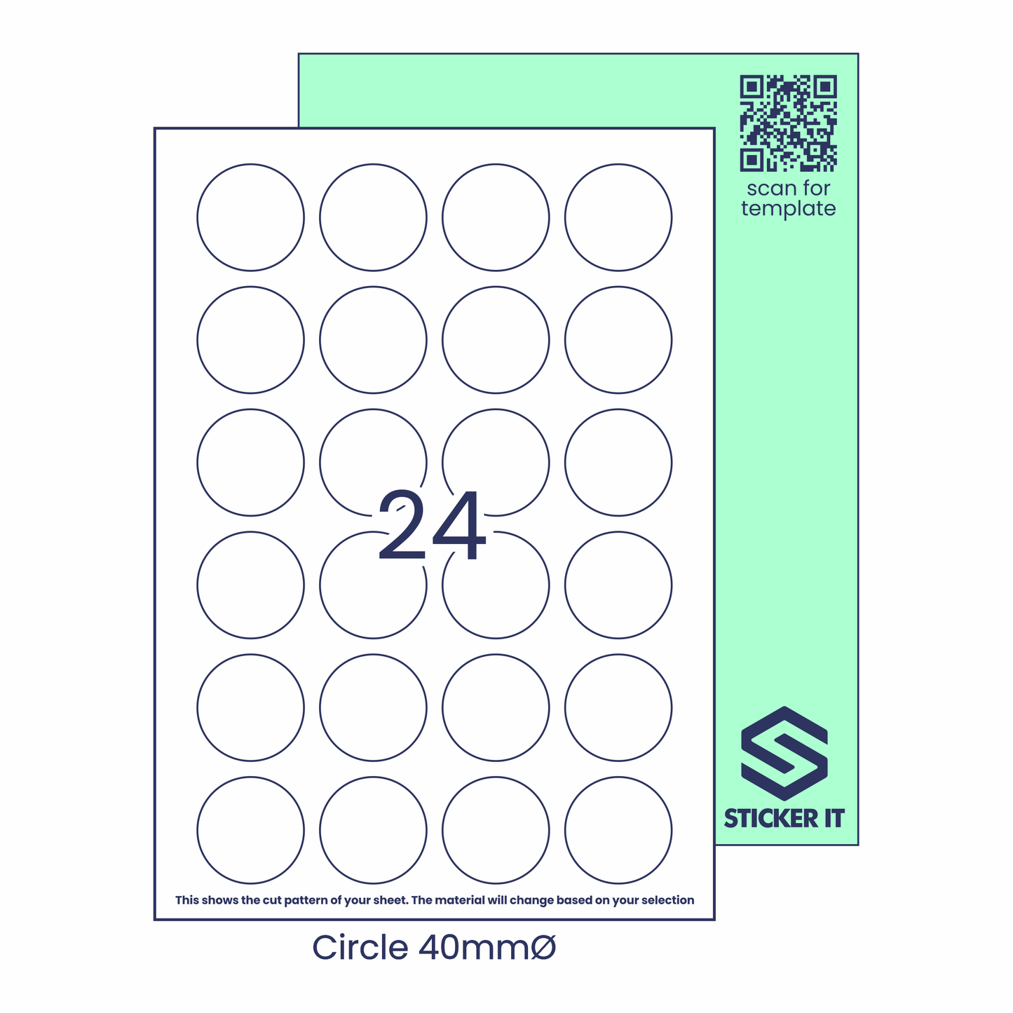 Blank labels circle 40 24 image