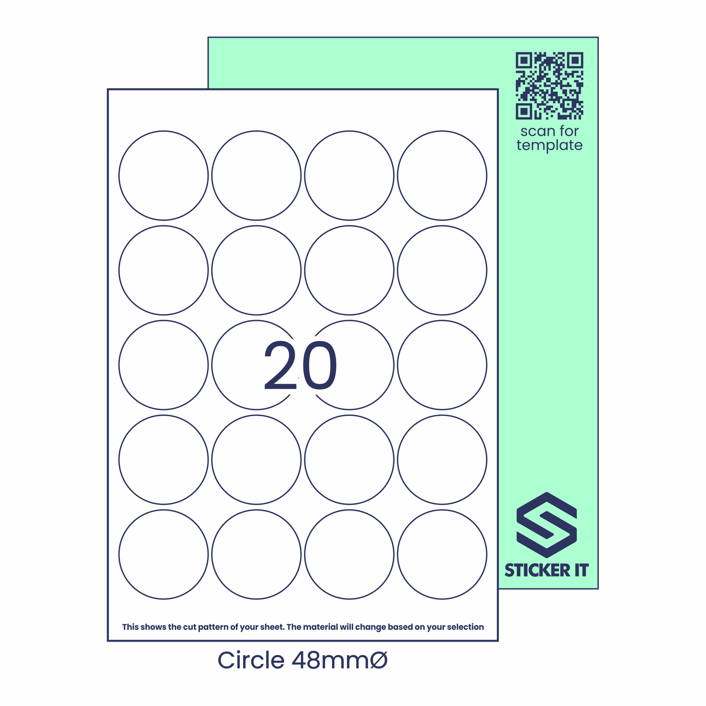Blank labels circle 48 20 image