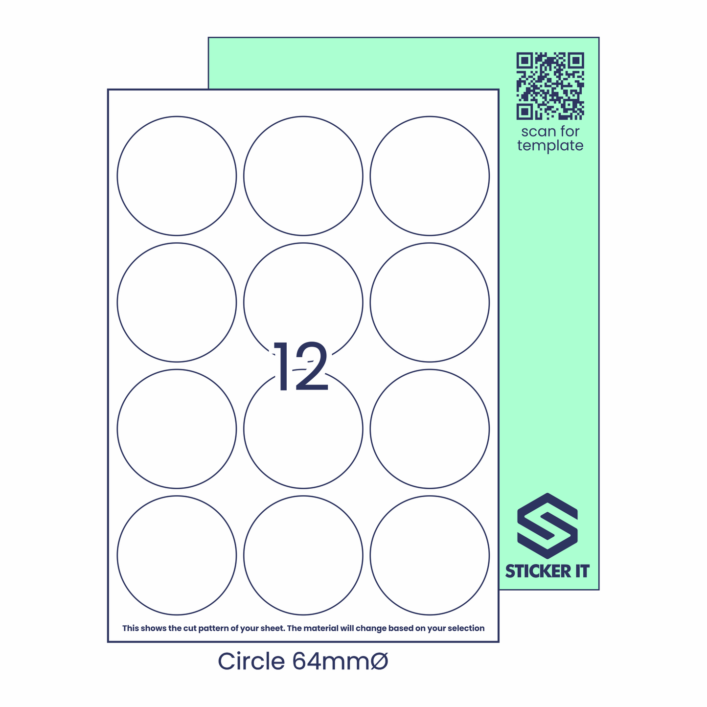 Blank labels circle 64 12 image