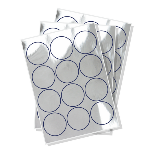 Blank labels eco silver image