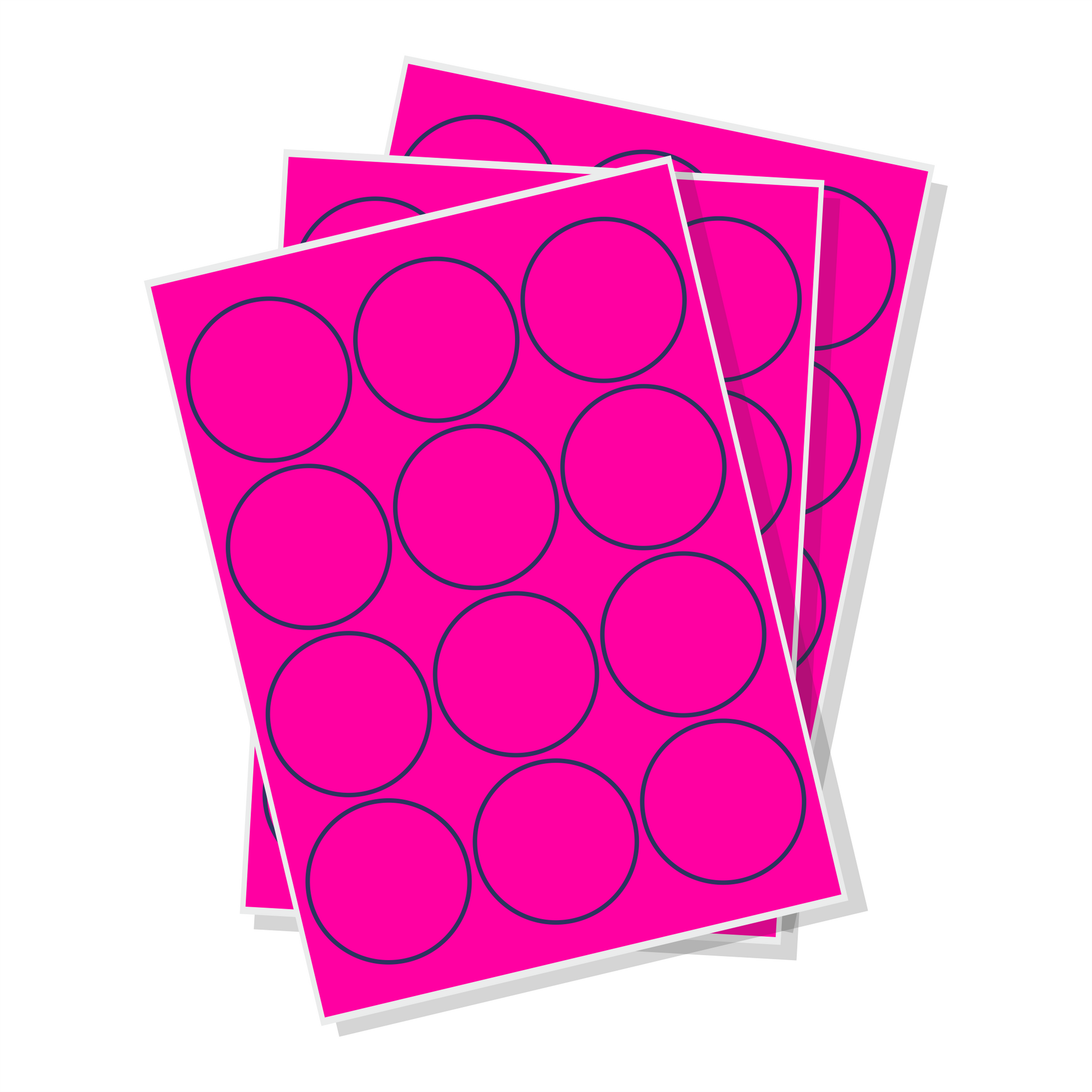 Blank labels fluro pink image