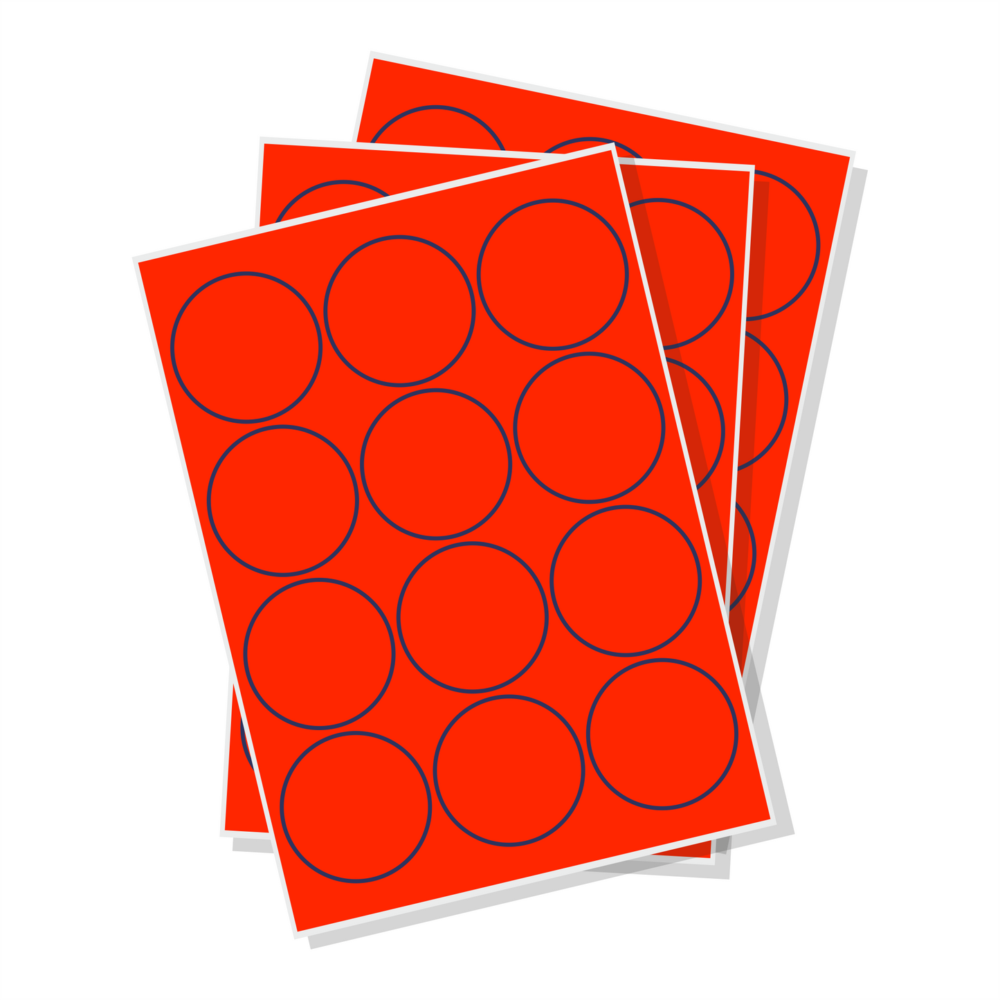 Blank labels fluro red image