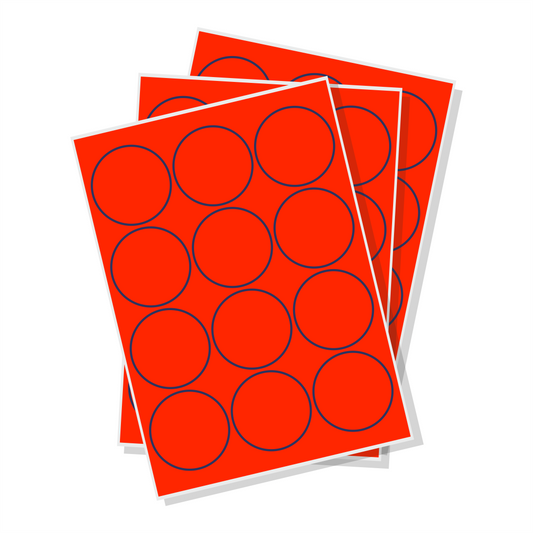 Blank labels fluro red image