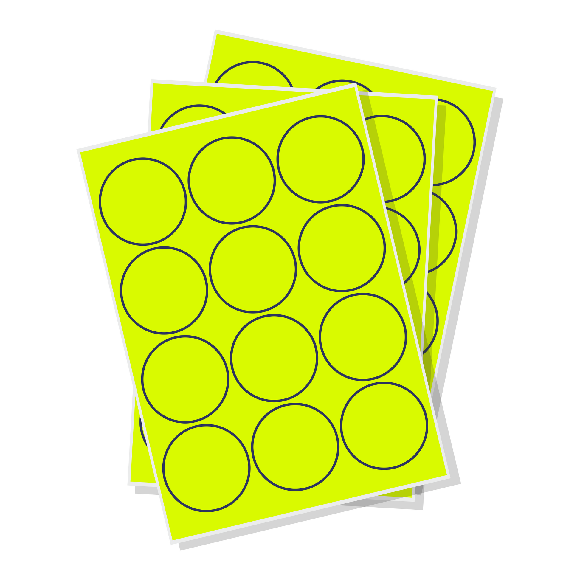 Blank labels fluro yellow image