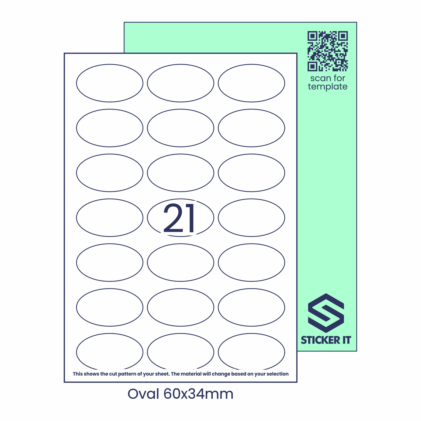 Blank labels oval 60x34 21 image