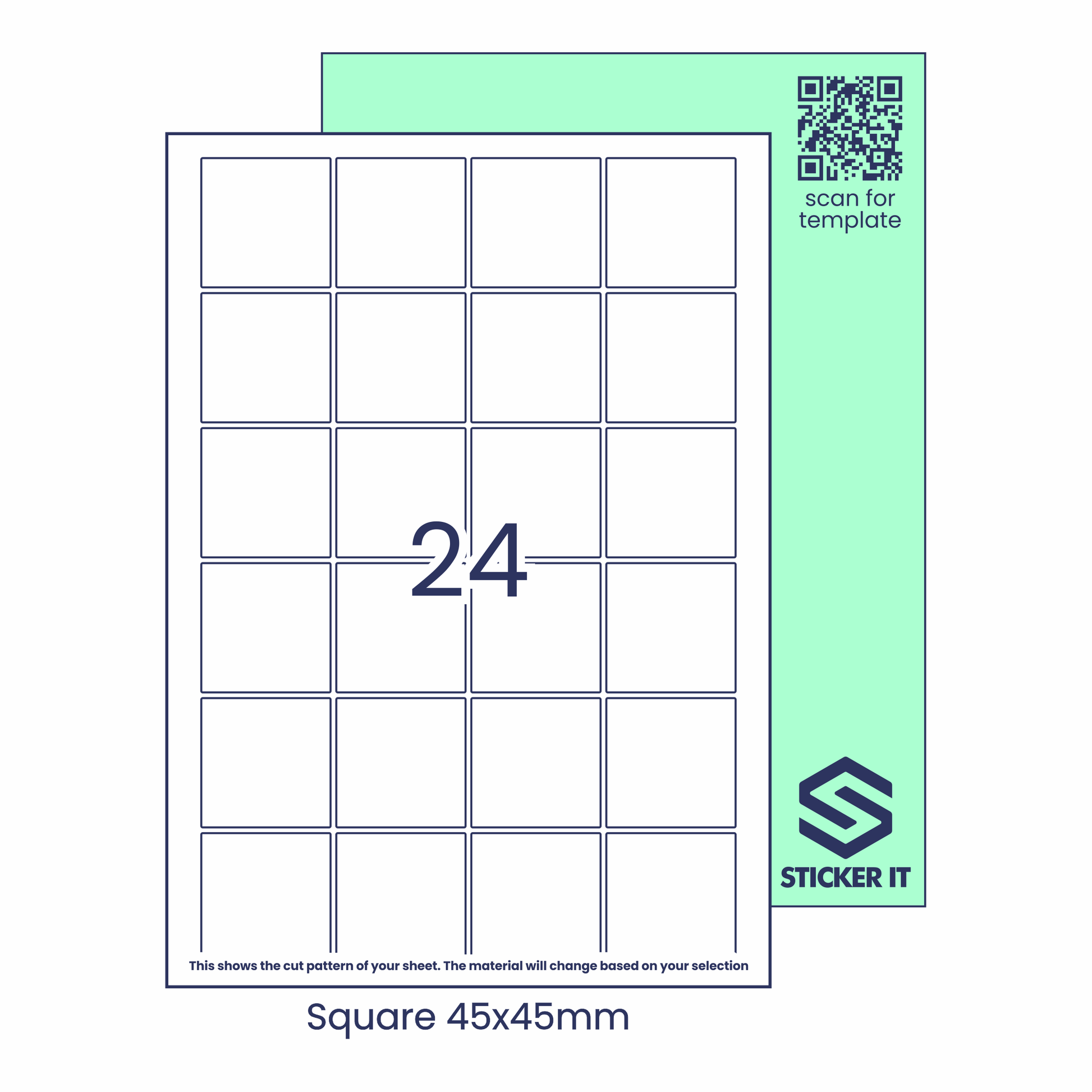 Blank labels square 45x45 24 image
