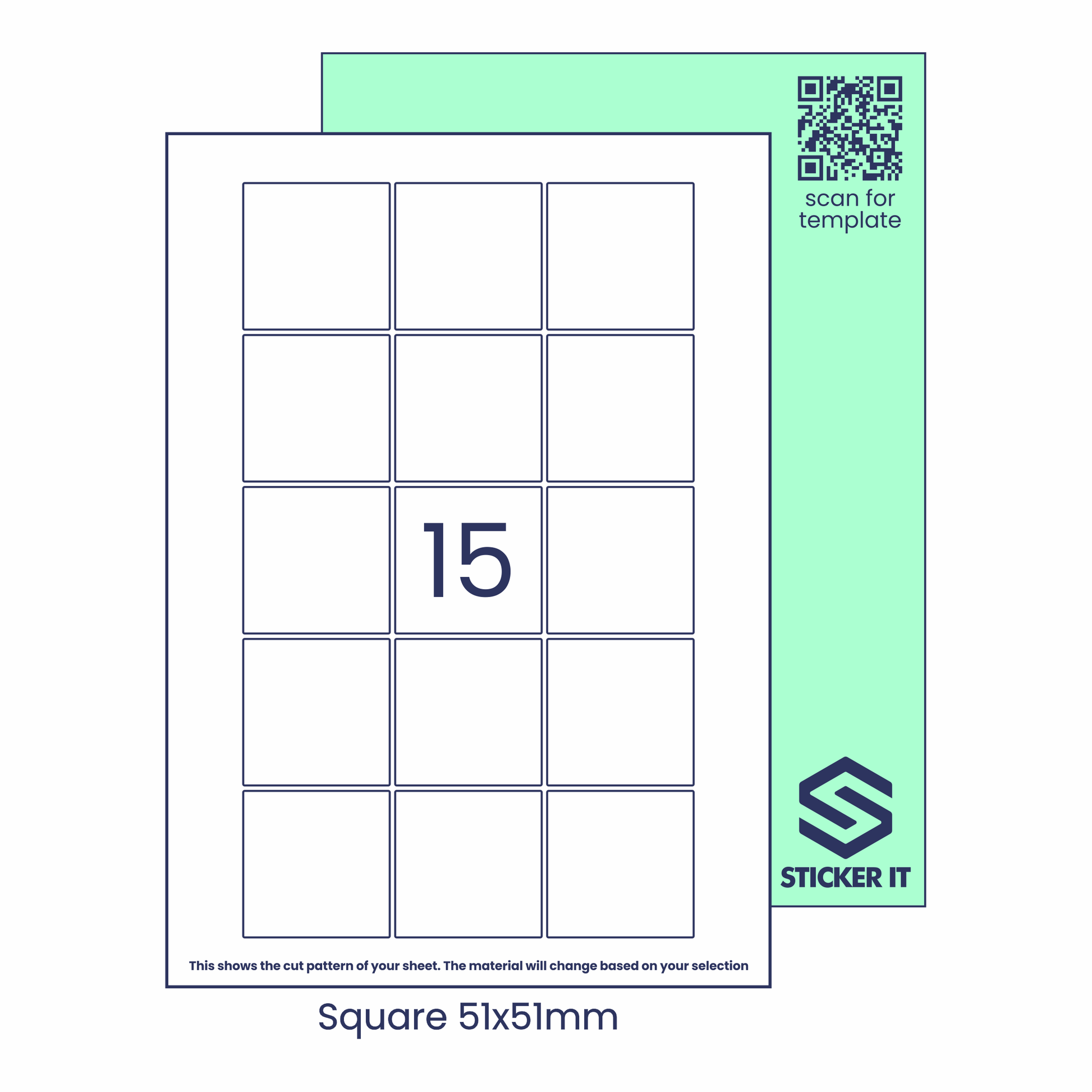 Blank labels square 51x51 15 image
