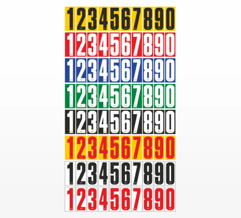 Race number stickers (x10 Pack)
