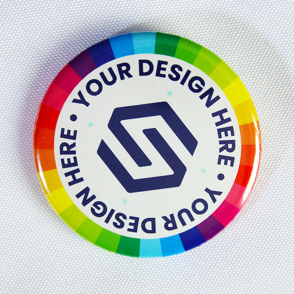 Custom badge product example close-up