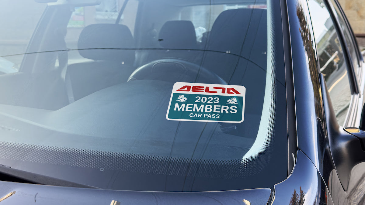 Delta Carpass car club window sticker