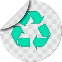 Eco clear material icon