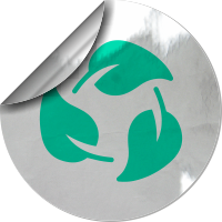 Eco silver material product icon