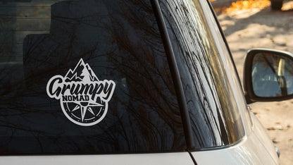 Grumpy Nomad transfer car window sticker