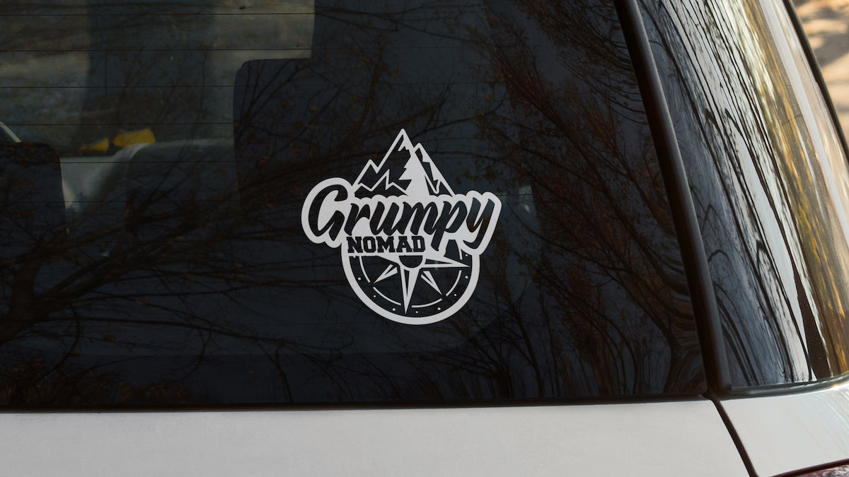 Grumpy nomad transfer car window sticker