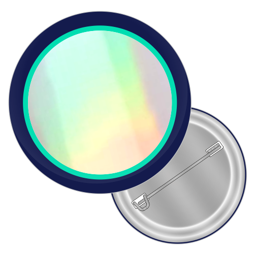 Holographic button badge product icon