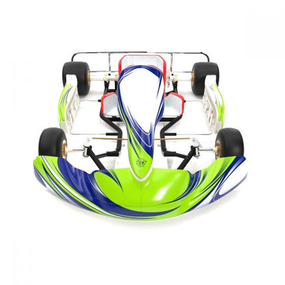 Turbo Green Kart Graphics Kit Front High View